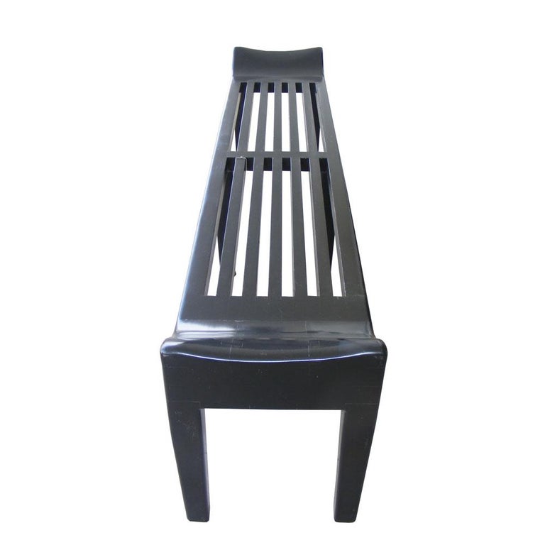 Vintage Midcentury Chin Hua Ebonized Bench Baker at 1stDibs