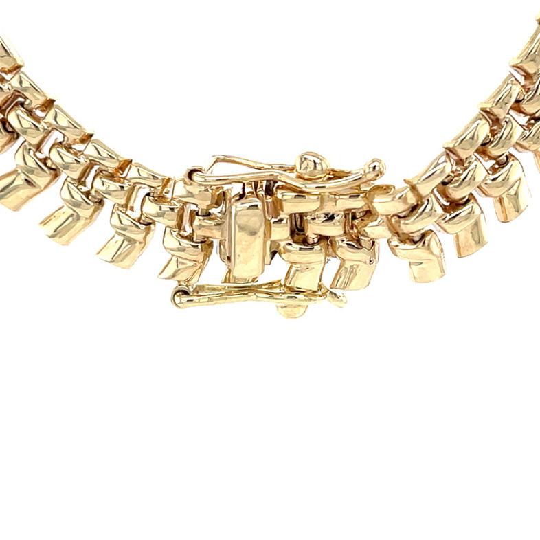 Women's Vintage MidCentury Cleopatra Collar Statement Necklace, 14K Yellow Gold For Sale