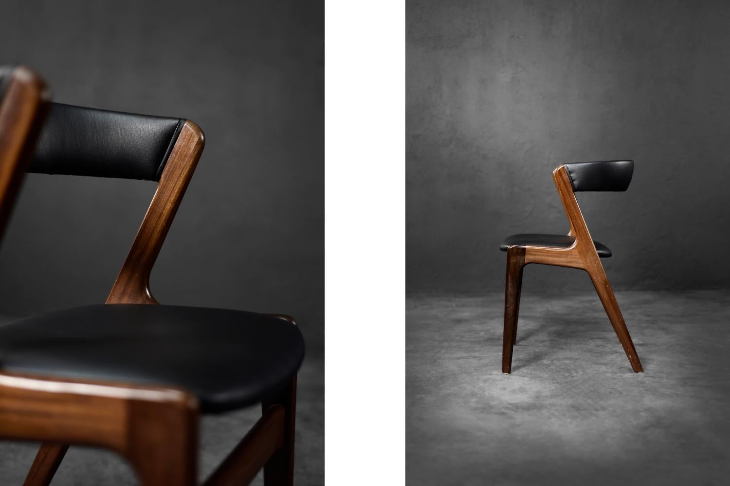 Vintage Silla de oficina danesa de teca moderna de mediados de siglo Modelo Fire de Kai Kristiansen en venta 5