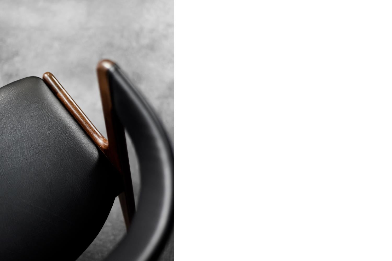 Vintage Silla de oficina danesa de teca moderna de mediados de siglo Modelo Fire de Kai Kristiansen en venta 9