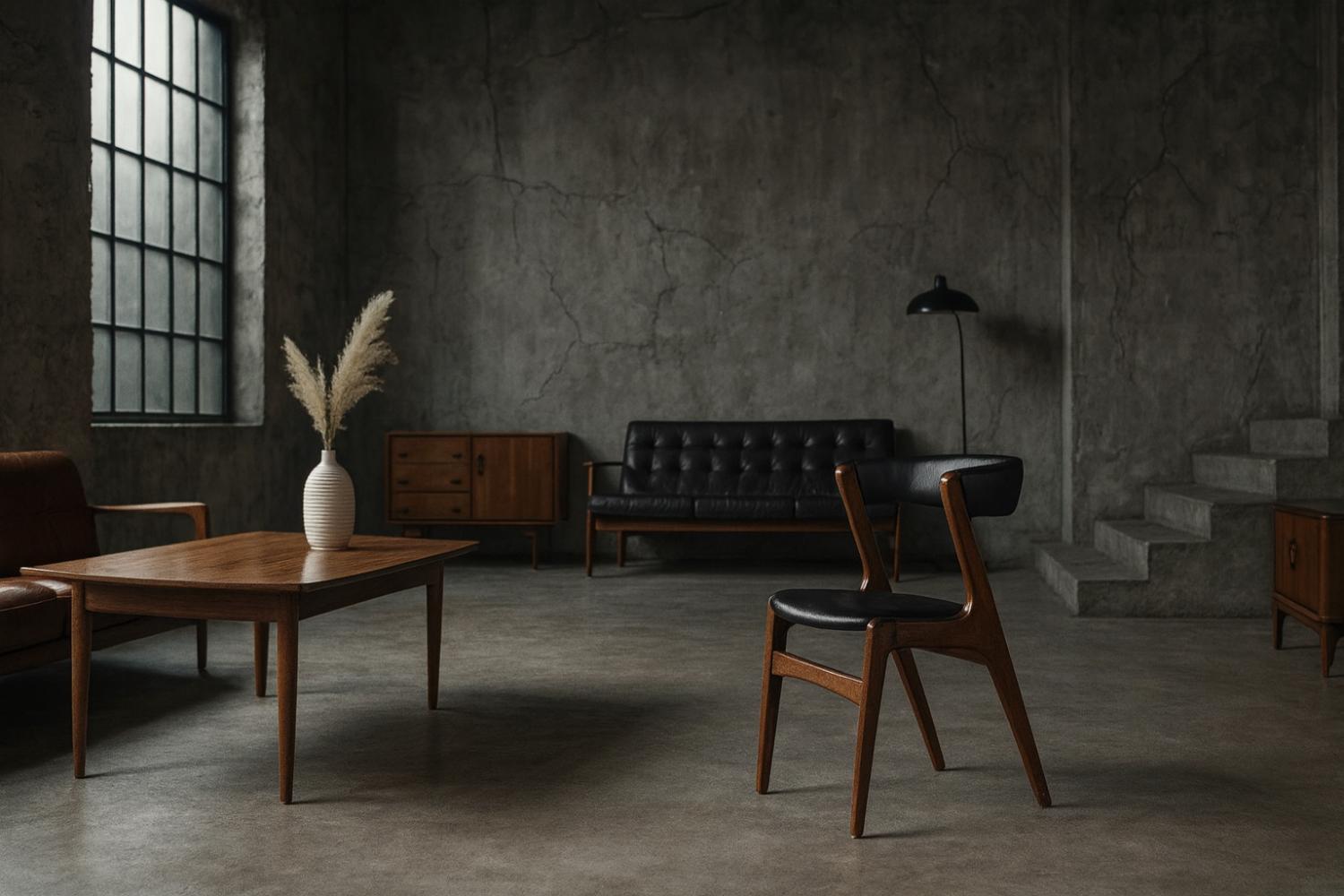 Vintage Silla de oficina danesa de teca moderna de mediados de siglo Modelo Fire de Kai Kristiansen Moderno de mediados de siglo en venta