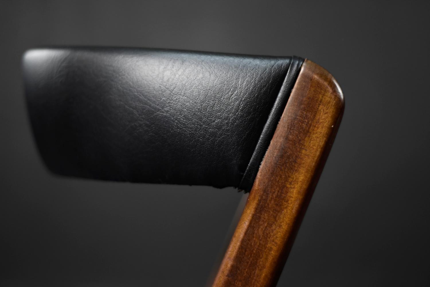 Vintage Silla de oficina danesa de teca moderna de mediados de siglo Modelo Fire de Kai Kristiansen en Bueno estado para la venta en Warszawa, Mazowieckie