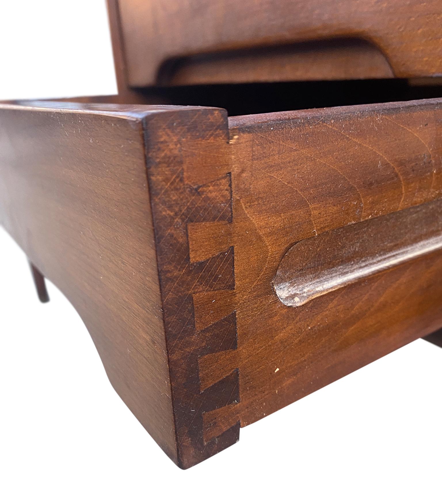 Mid-Century Modern Vintage Midcentury Danish Modern Writing Desk 3 Drawer Denmark Asymmetrical Top