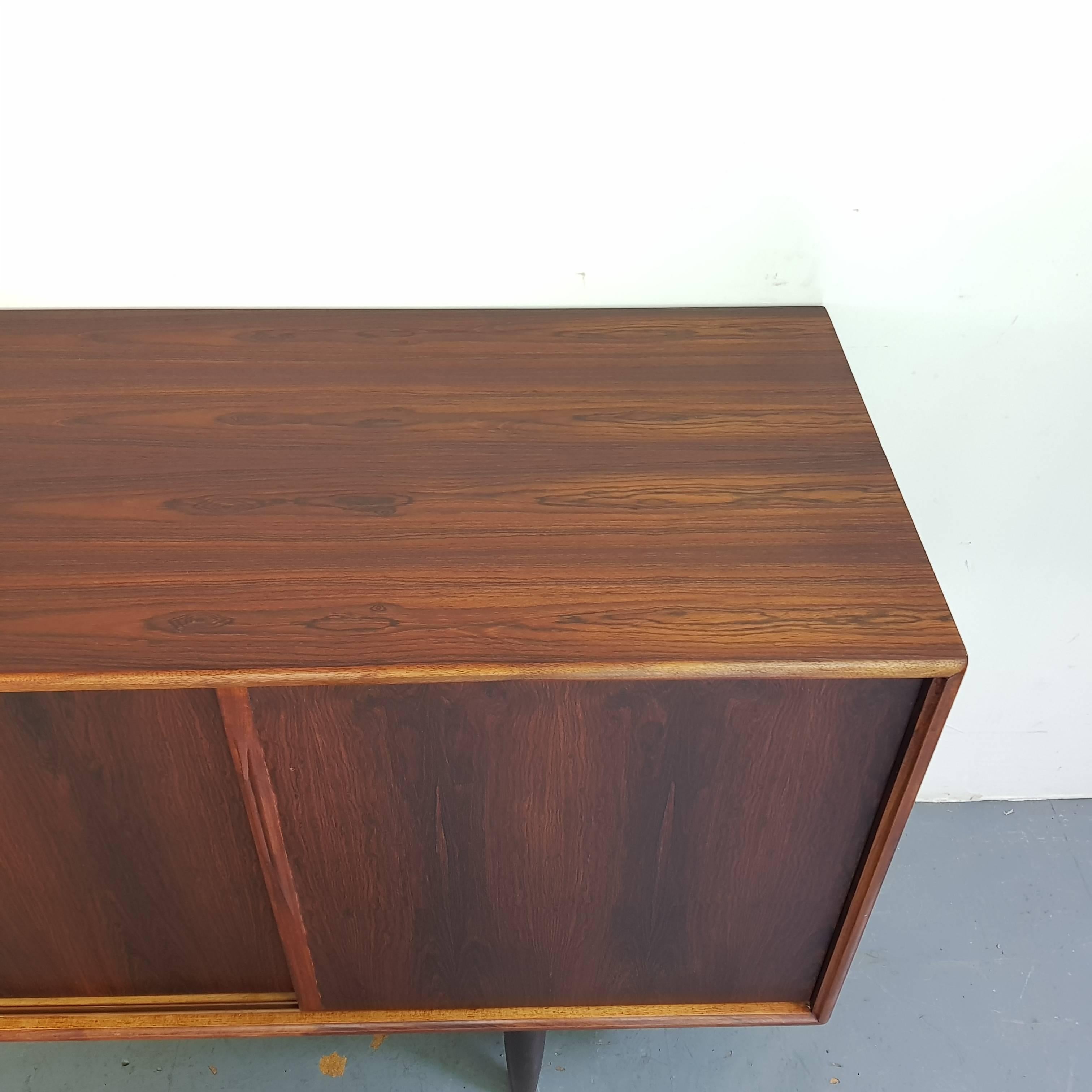 20th Century Vintage Midcentury Danish Rosewood Sideboard Designed by Gunni Omann For Sale