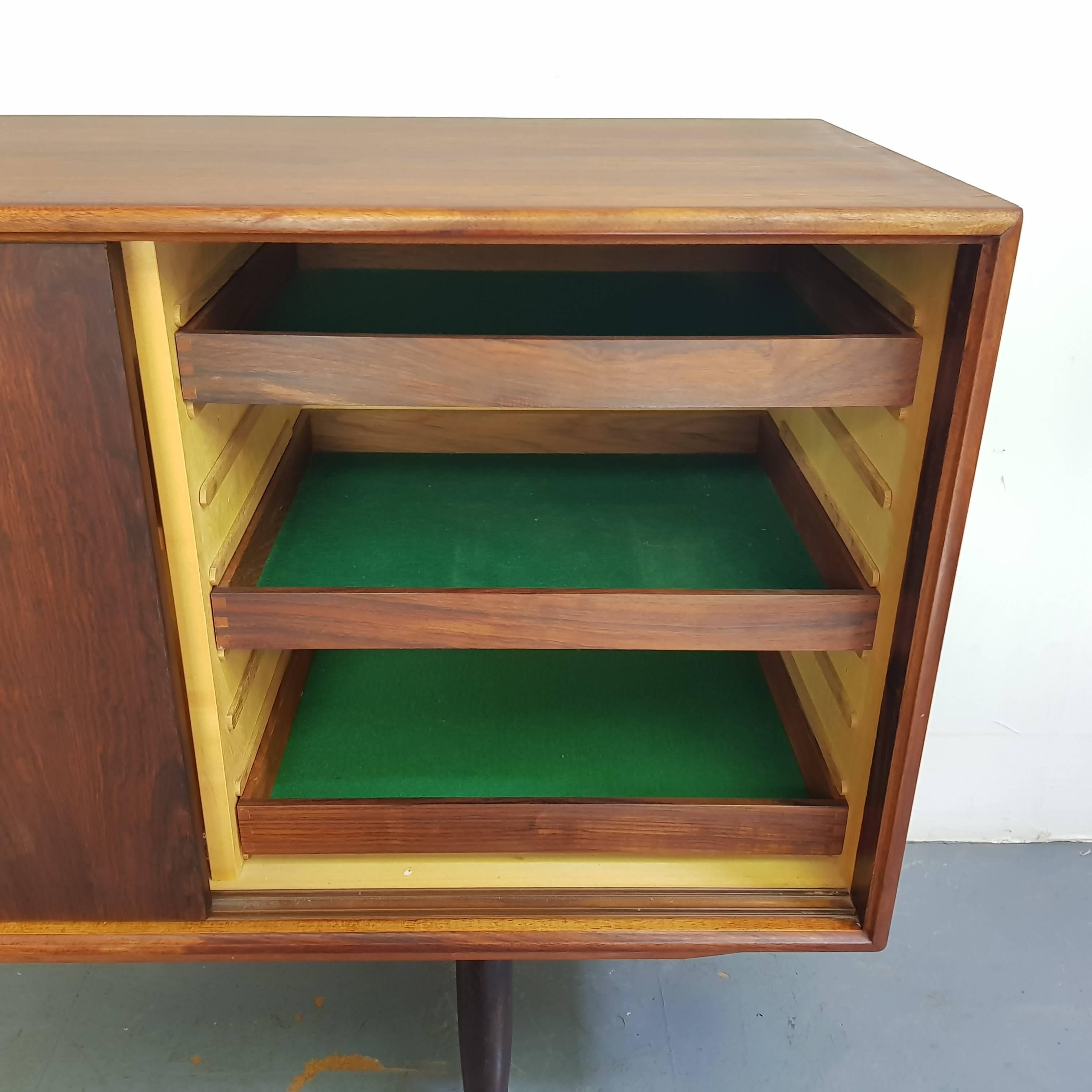 Vintage Midcentury Danish Rosewood Sideboard Designed by Gunni Omann For Sale 2