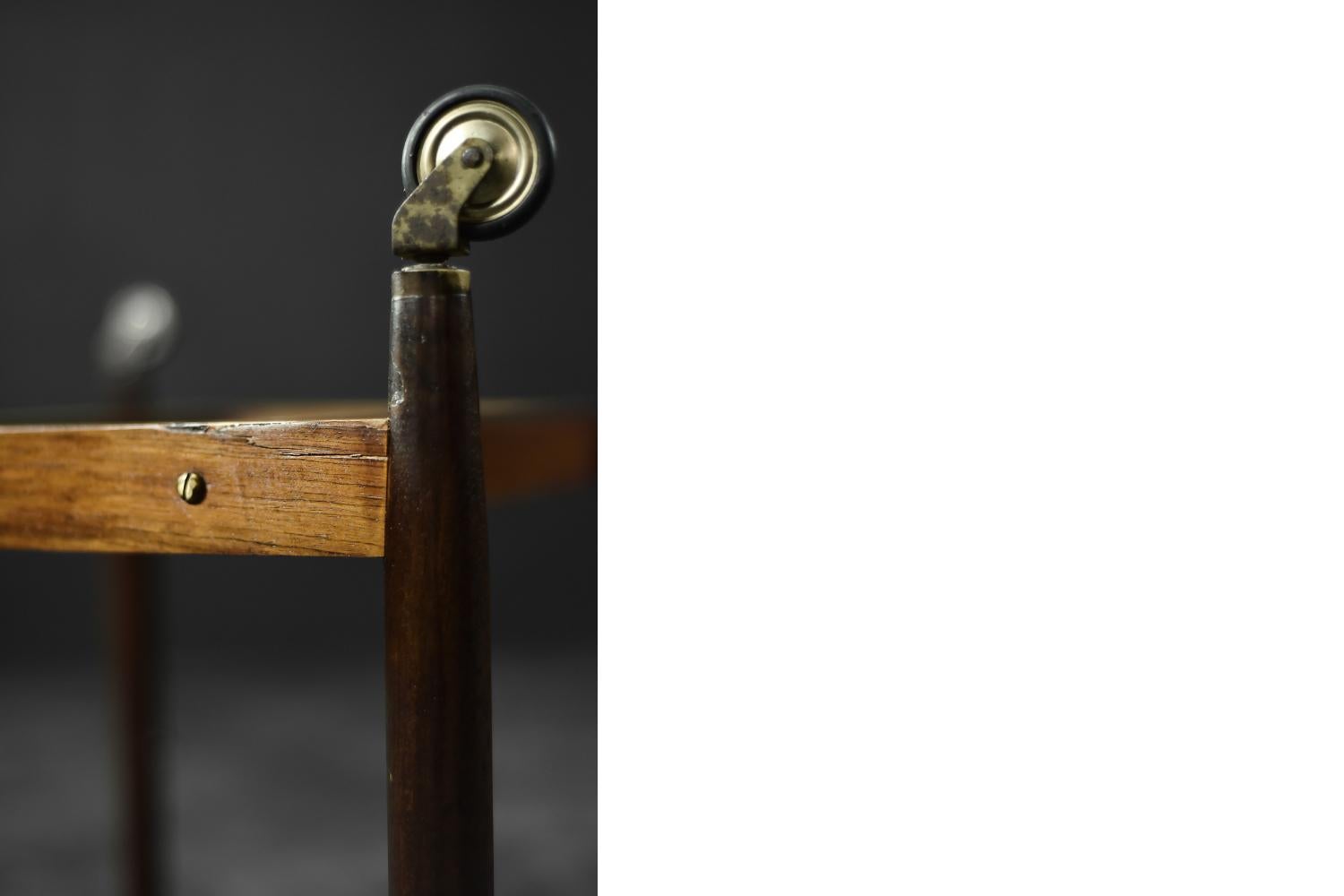 Vintage MidCentury DanishModern Rosewood Serving Trolley Ph23/2 by Poul Hundevad For Sale 12
