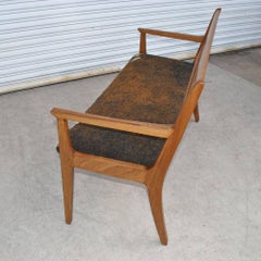 Banco vintage de mediados de siglo Drexel John Van Koert Profile Series