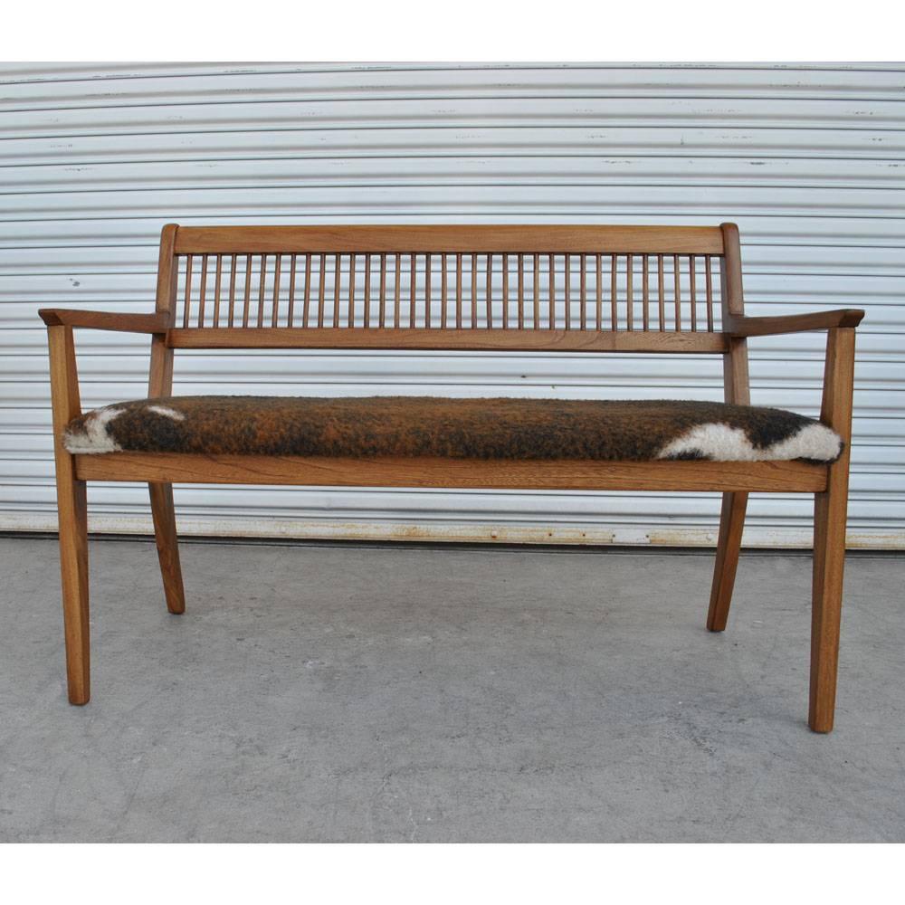 Vintage Midcentury Drexel John Van Koert Profile Series Bench In Good Condition For Sale In Pasadena, TX