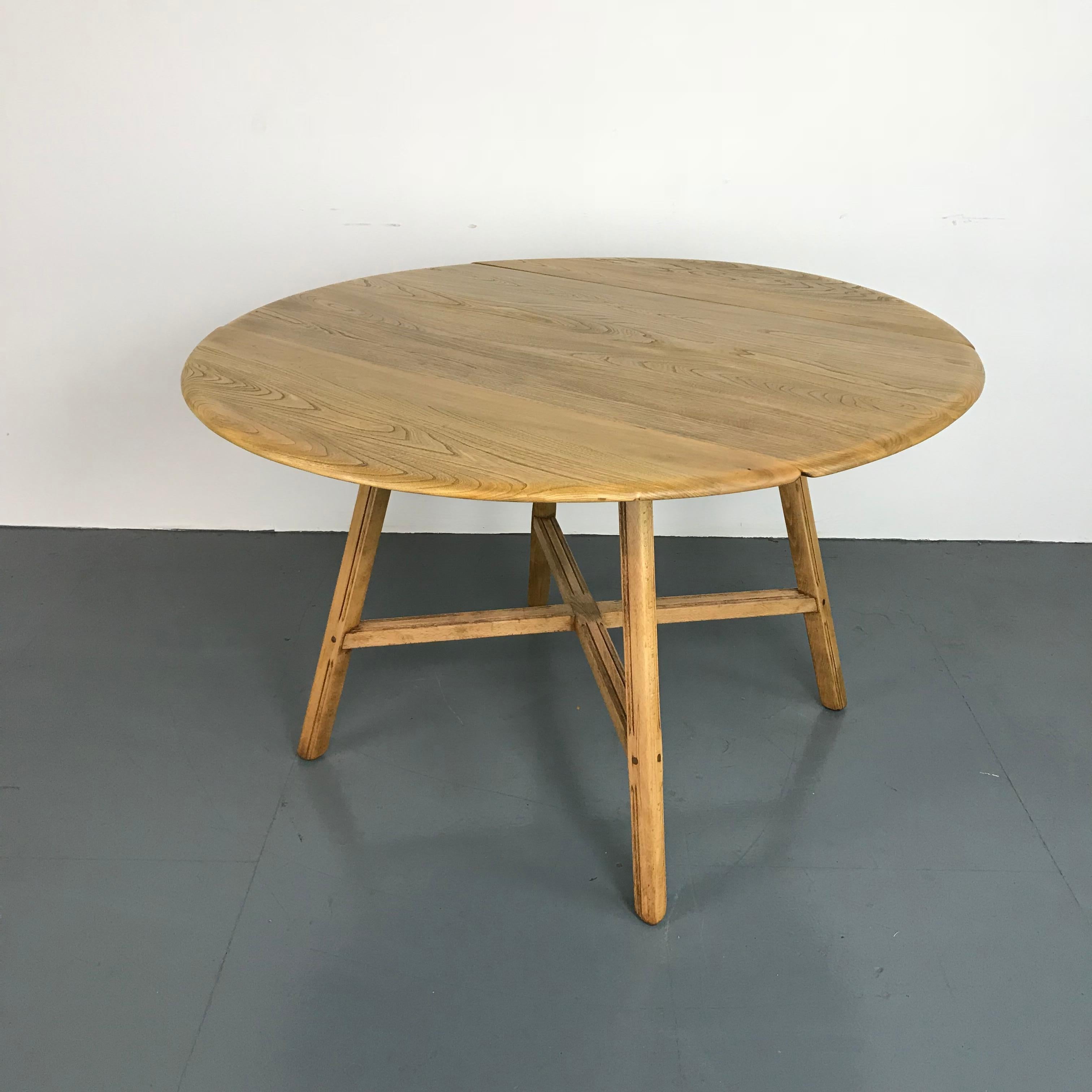 Vintage Midcentury Ercol Drop-Leaf Dining Table 1