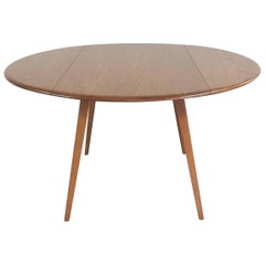 Vintage Midcentury Ercol Drop-Leaf Dining Table