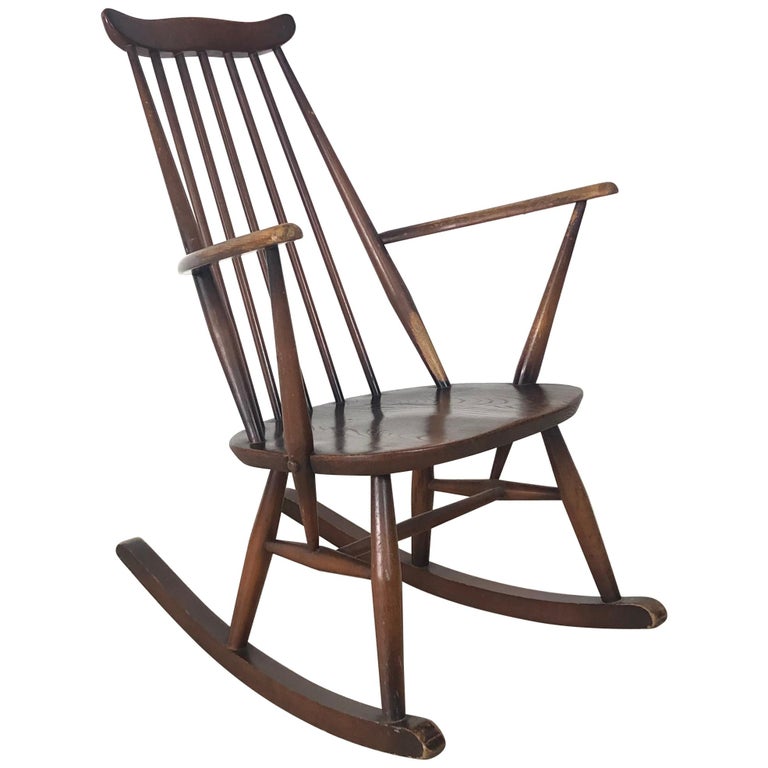 Vintage Midcentury Ercol Rocking Chair at 1stDibs