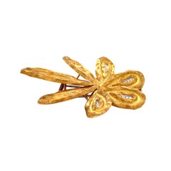 Vintage MidCentury Fabulous Fur Clip, 18 Karat & Platinum with F/VS Diamonds