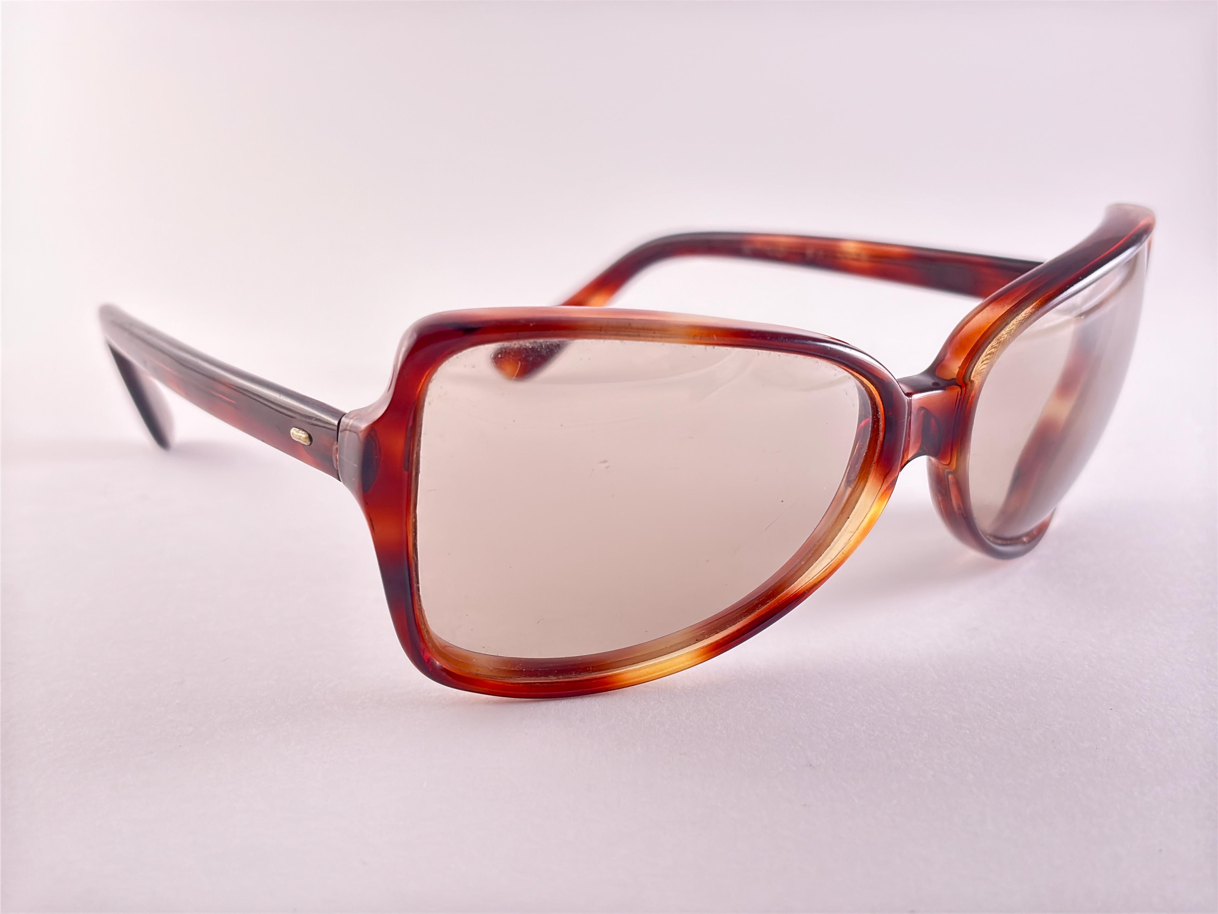 Occhiali da sole a mascherina Flavel Tartaruga Vintage Midcentury 1960's France in vendita 1