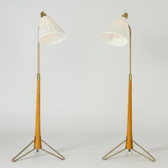 Vintage midcentury floor lamps, Hans Bergström, Sweden, 1950s