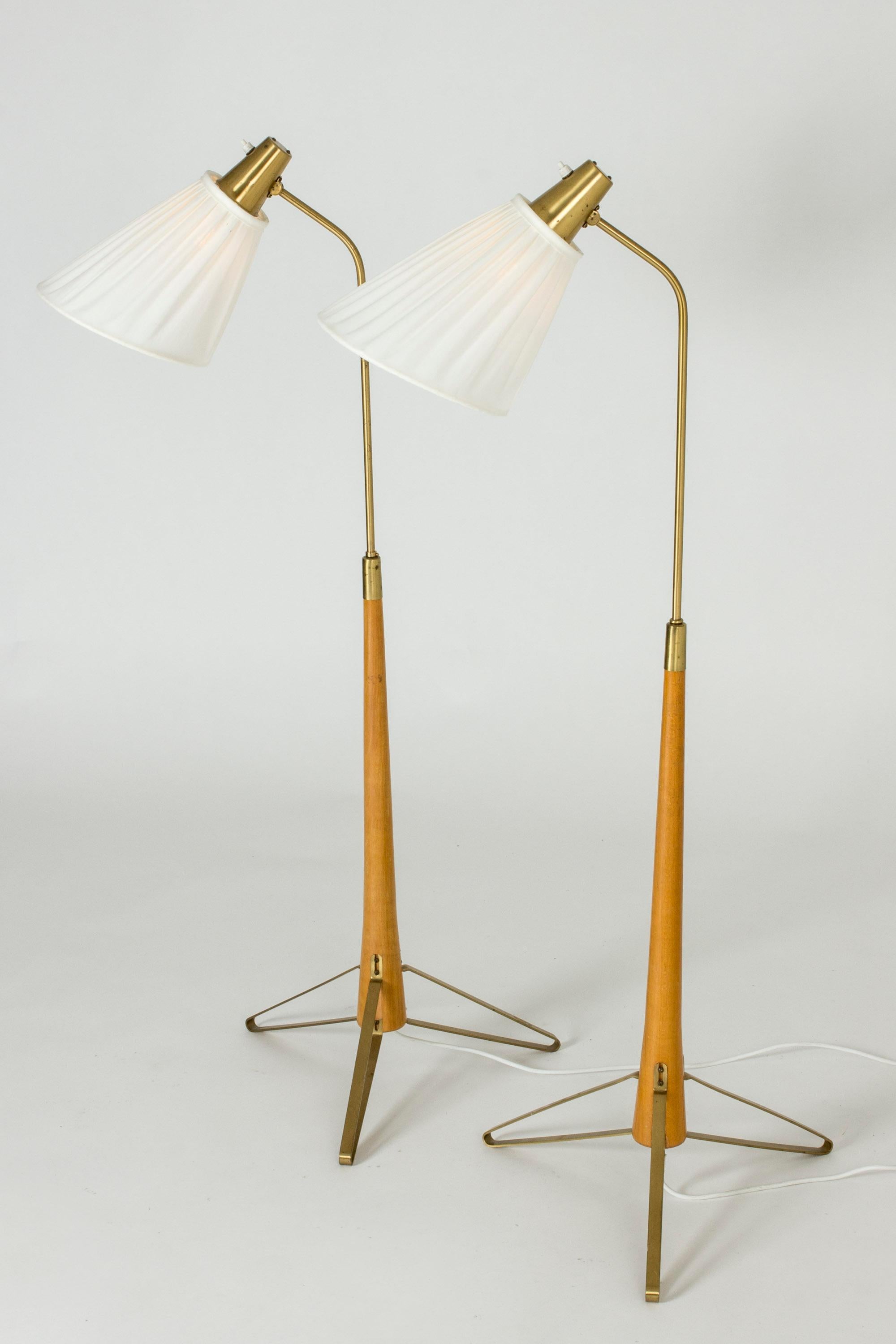 Vintage midcentury floor lamps, Hans Bergström, Sweden, 1950s In Good Condition For Sale In Stockholm, SE