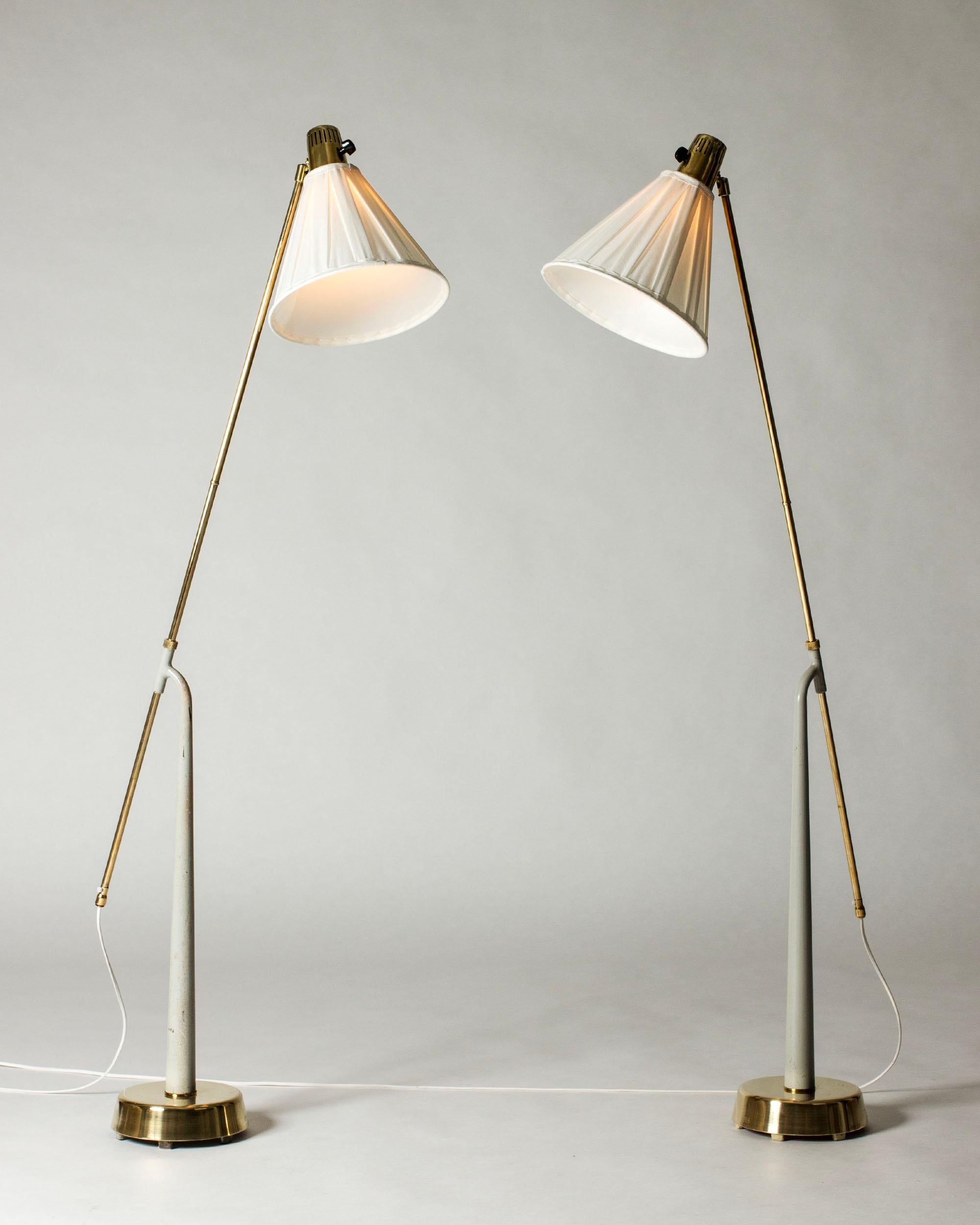 Vintage Midcentury floor lamps, Hans Bergström, Sweden, 1950s For Sale 1