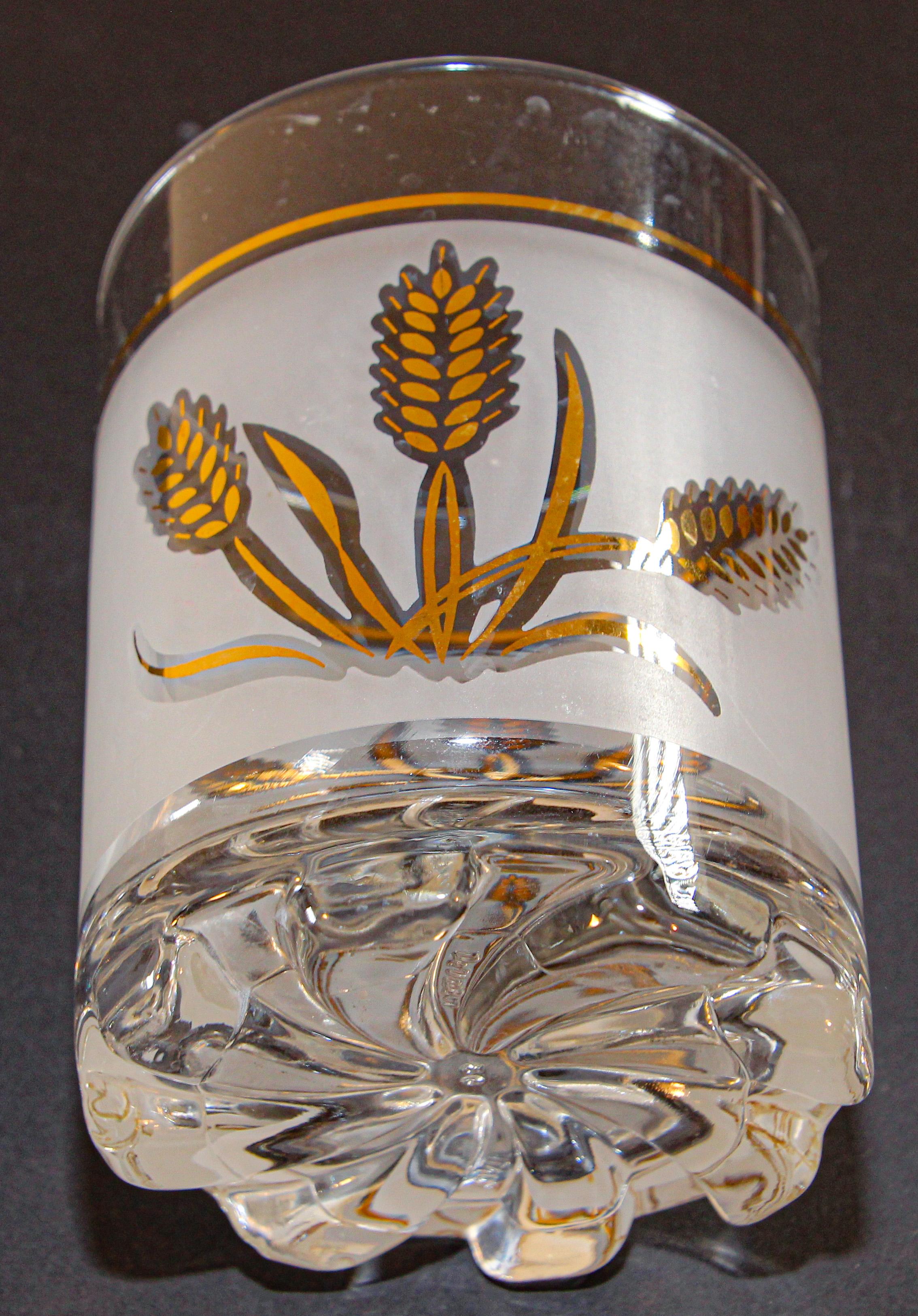Dépoli Seau à glace vintage en verre dépoli Italie, années 1960 en vente