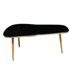 Vintage Midcentury German Atomic Kidney Shape Coffee Side Table