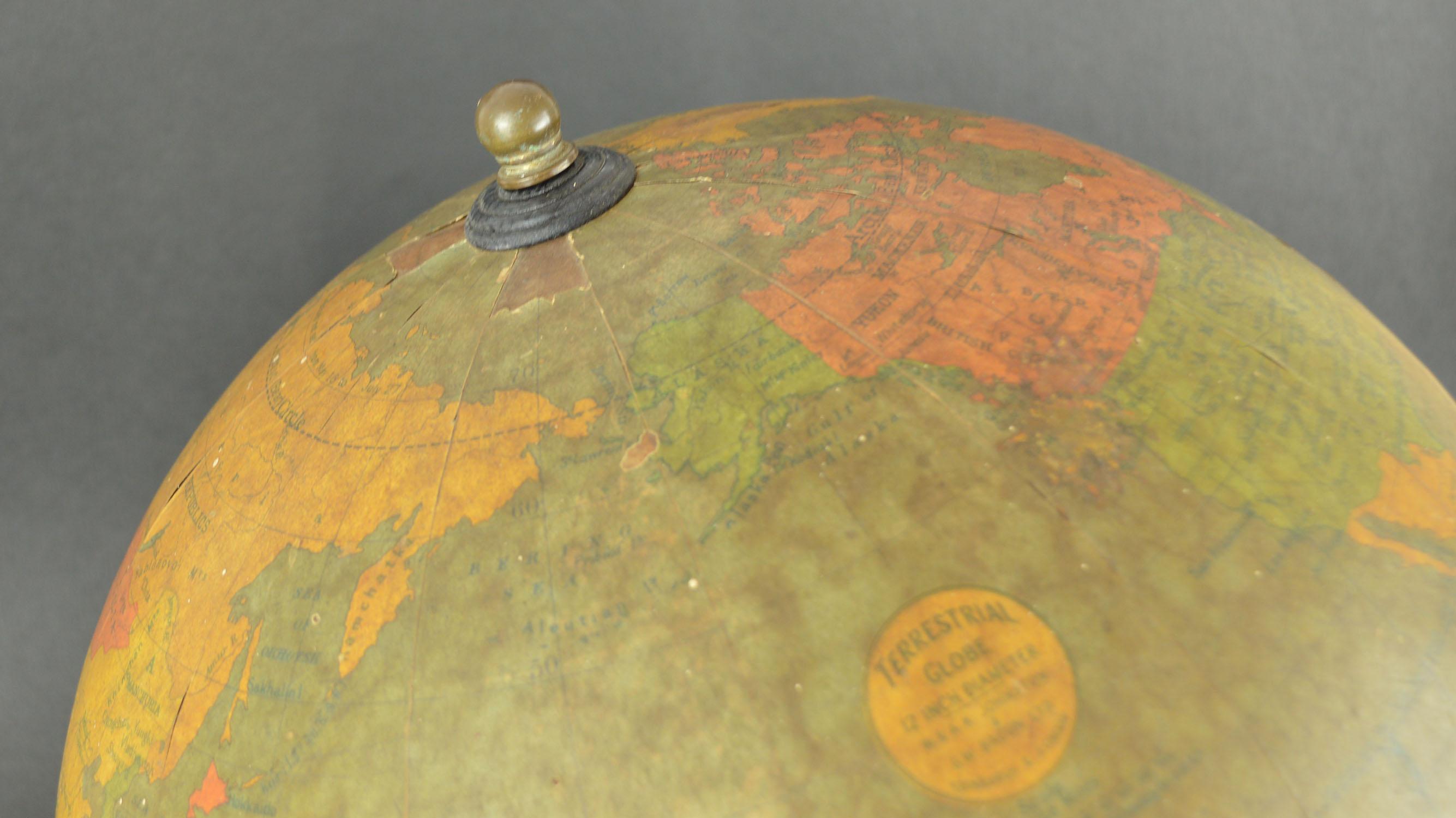 Mid-20th Century Vintage Midcentury Globe by Johnston & Bacon, circa 1950