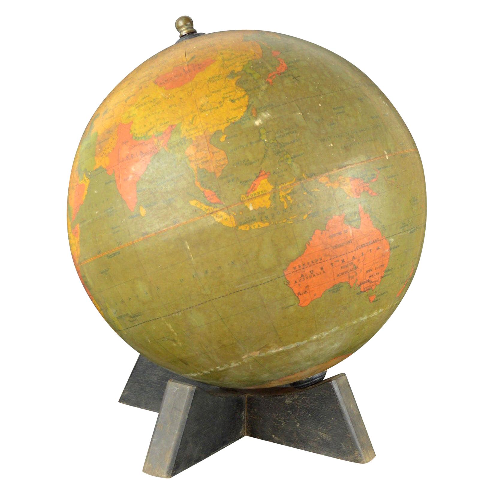 Vintage Midcentury Globe by Johnston & Bacon, circa 1950