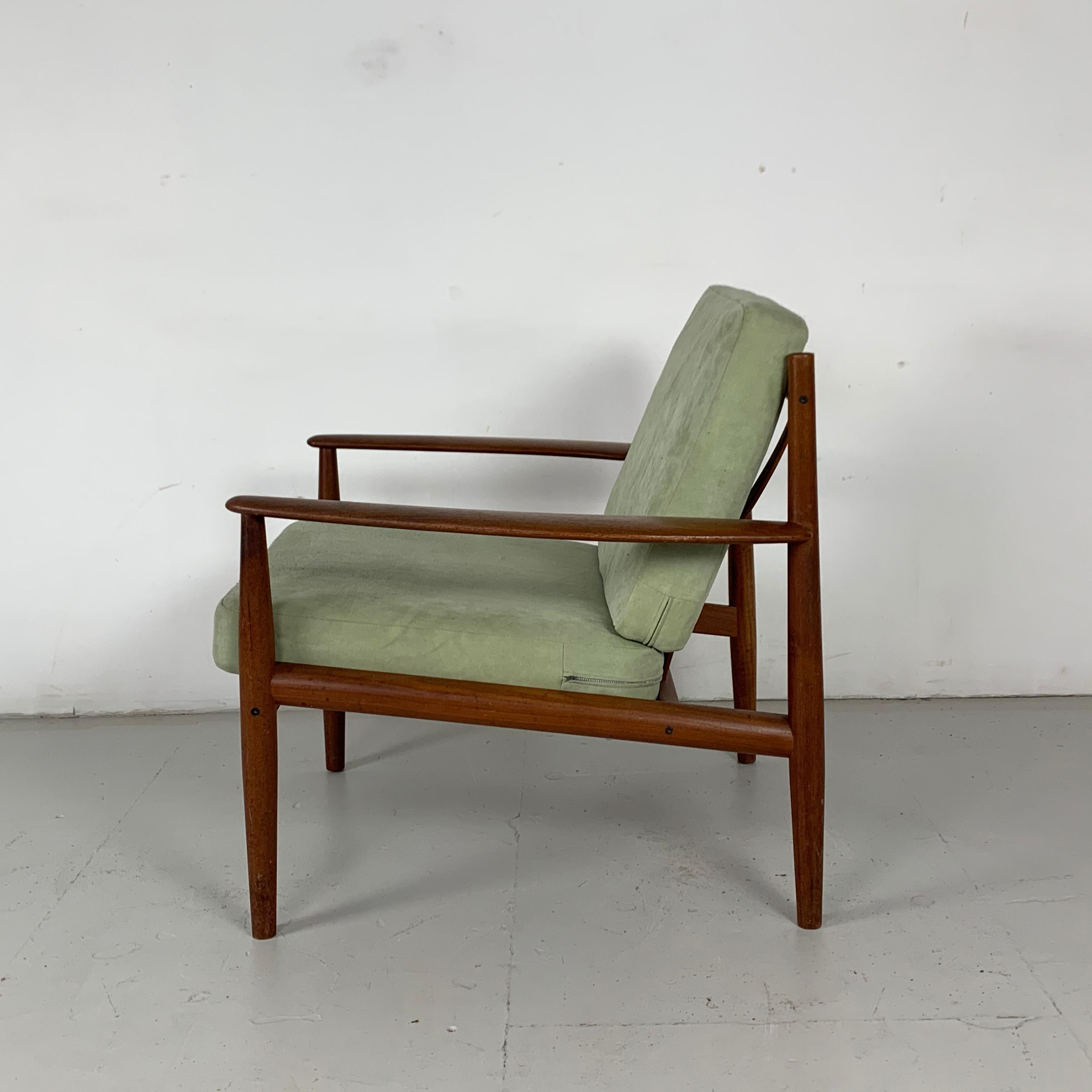 Vintage Midcentury Grete Jalk for France and Son Teak Lounge Chair For Sale 2