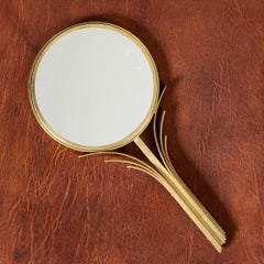 Vintage Midcentury Handspiegel, Ivar Ålenius Björk, Ystad Metall, Schweden, 1950er Jahre