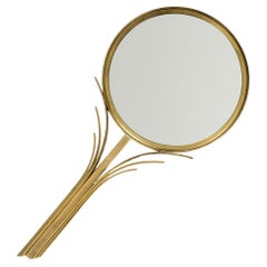 Vintage Midcentury Hand Mirror, Ivar Ålenius-Björk, Ystad Metall, Sweden, 1950s
