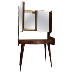 Vintage Midcentury Italian Bar Cabinet in the Style of Ico Parisi, 1950s