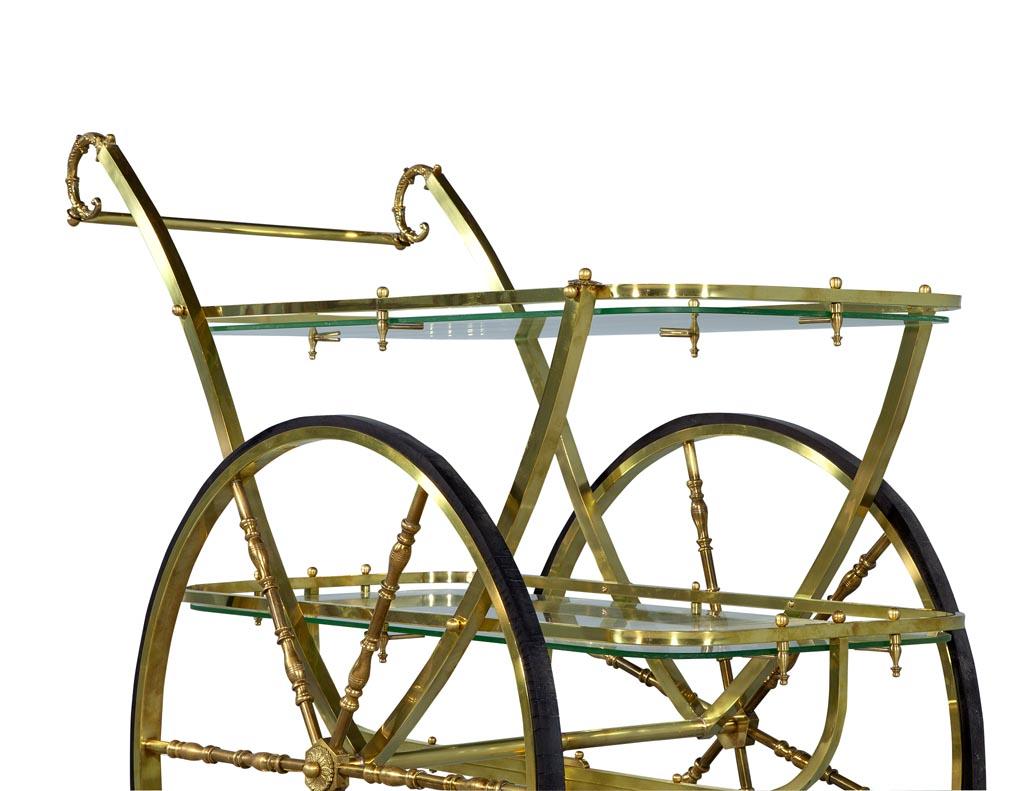 Vintage Midcentury Italian Brass Bar Cart 3