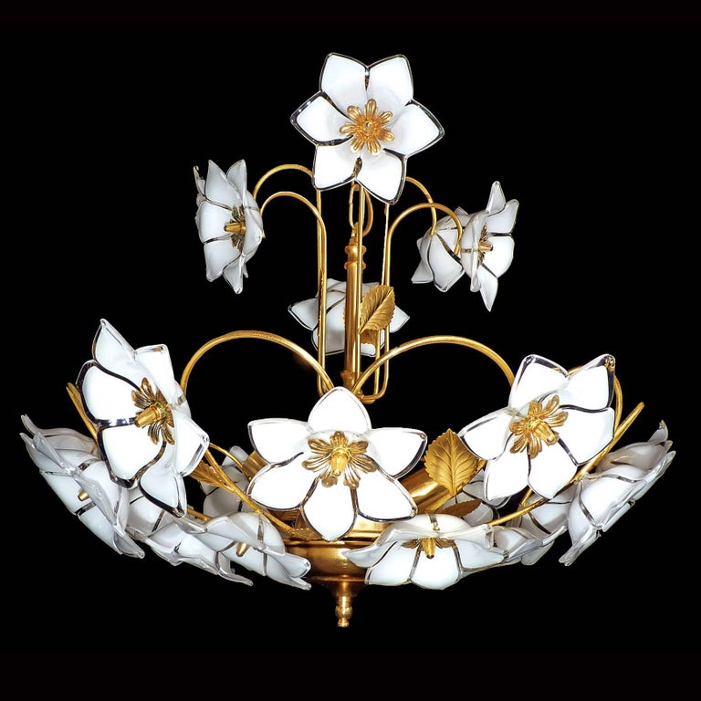Vintage Midcentury Italian Murano Flower Bouquet Art Glass ...