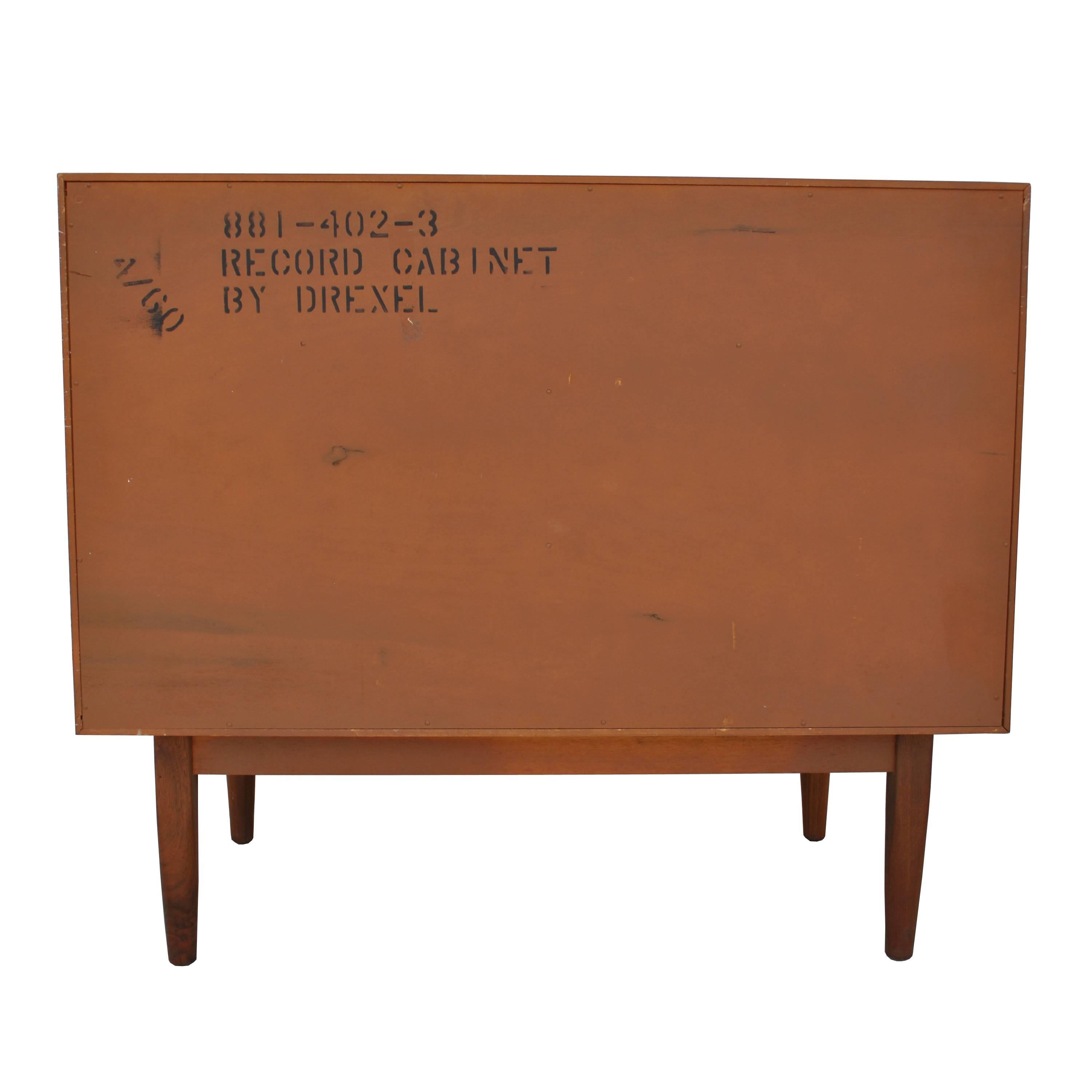 American Vintage Midcentury Kipp Stewart for Drexel Declaration Walnut Record Cabinet