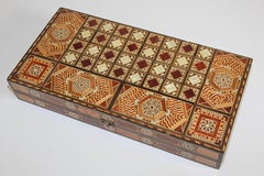 Vintage Midcentury Large Syrian Inlaid Mosaic Backgammon Game