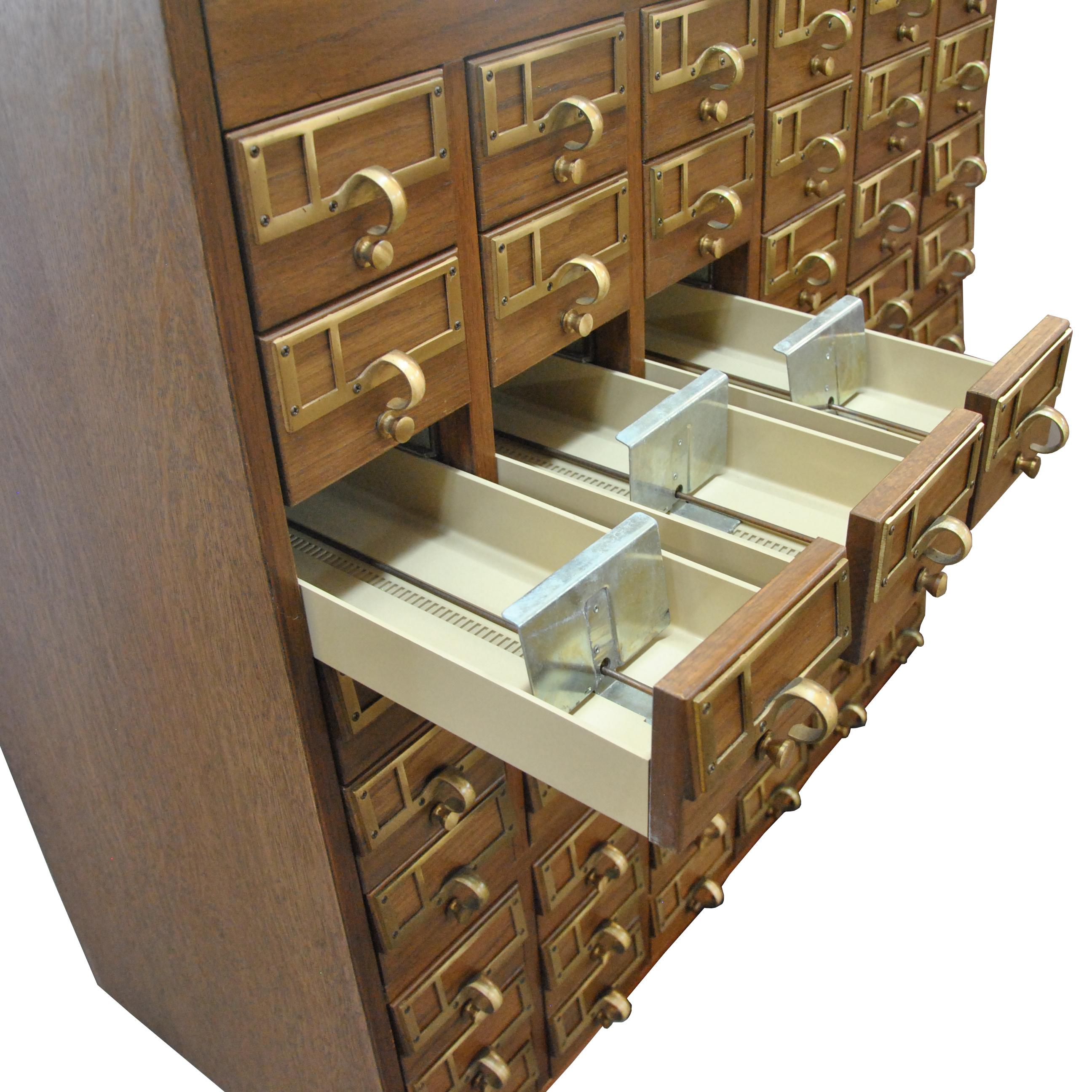 antique card file cabinet
