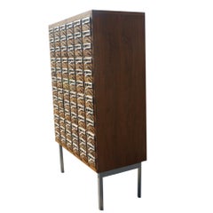 Vintage Midcentury Library Card Catalogue Cabinet