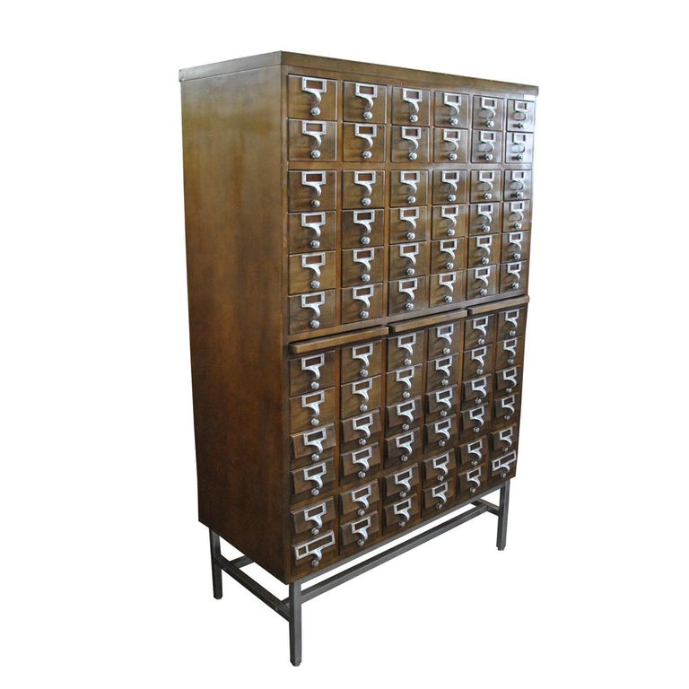 Vintage Midcentury Library Card Catalogue at 1stDibs