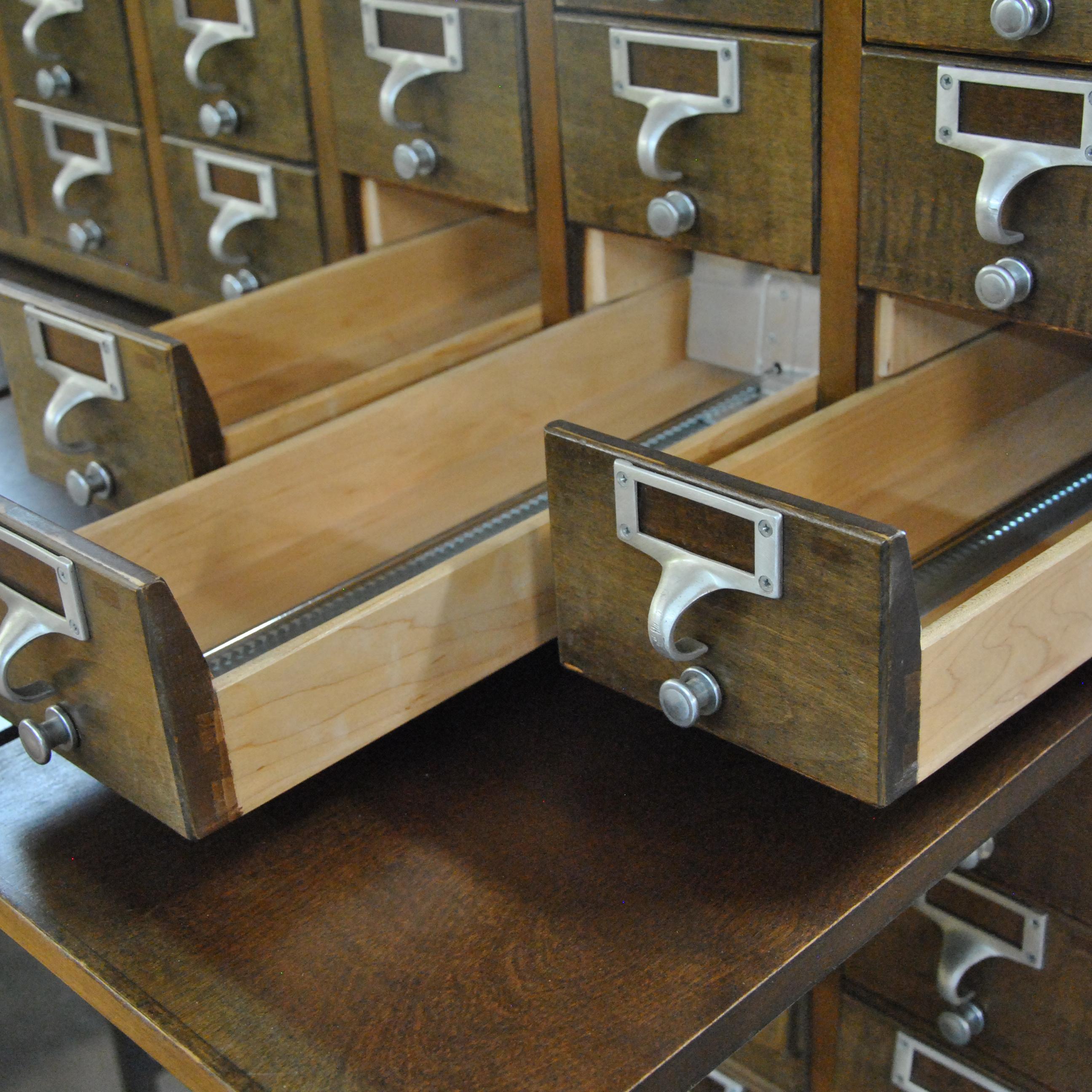Mid-20th Century Vintage Midcentury Library Card Catalogue Cabinet 