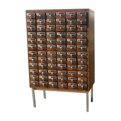 Vintage Midcentury Library Card Catalogue Cabinet 