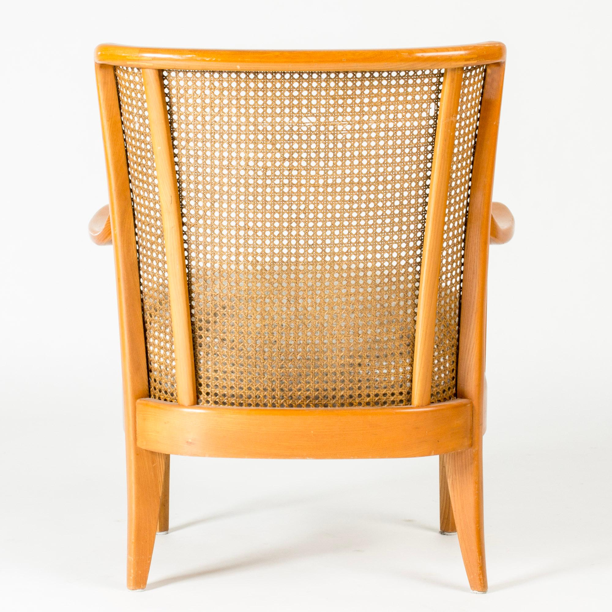 Vintage Midcentury Lounge Chair and stool, Margareta Köhler, Sweden, 1940s For Sale 1