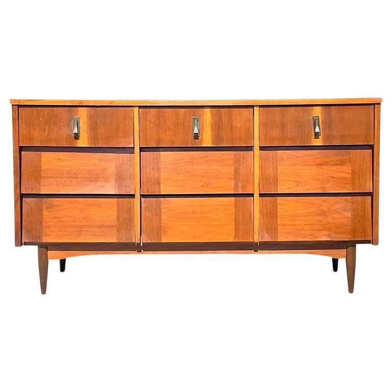 Vintage Midcentury Louvered Dresser For Sale at 1stDibs