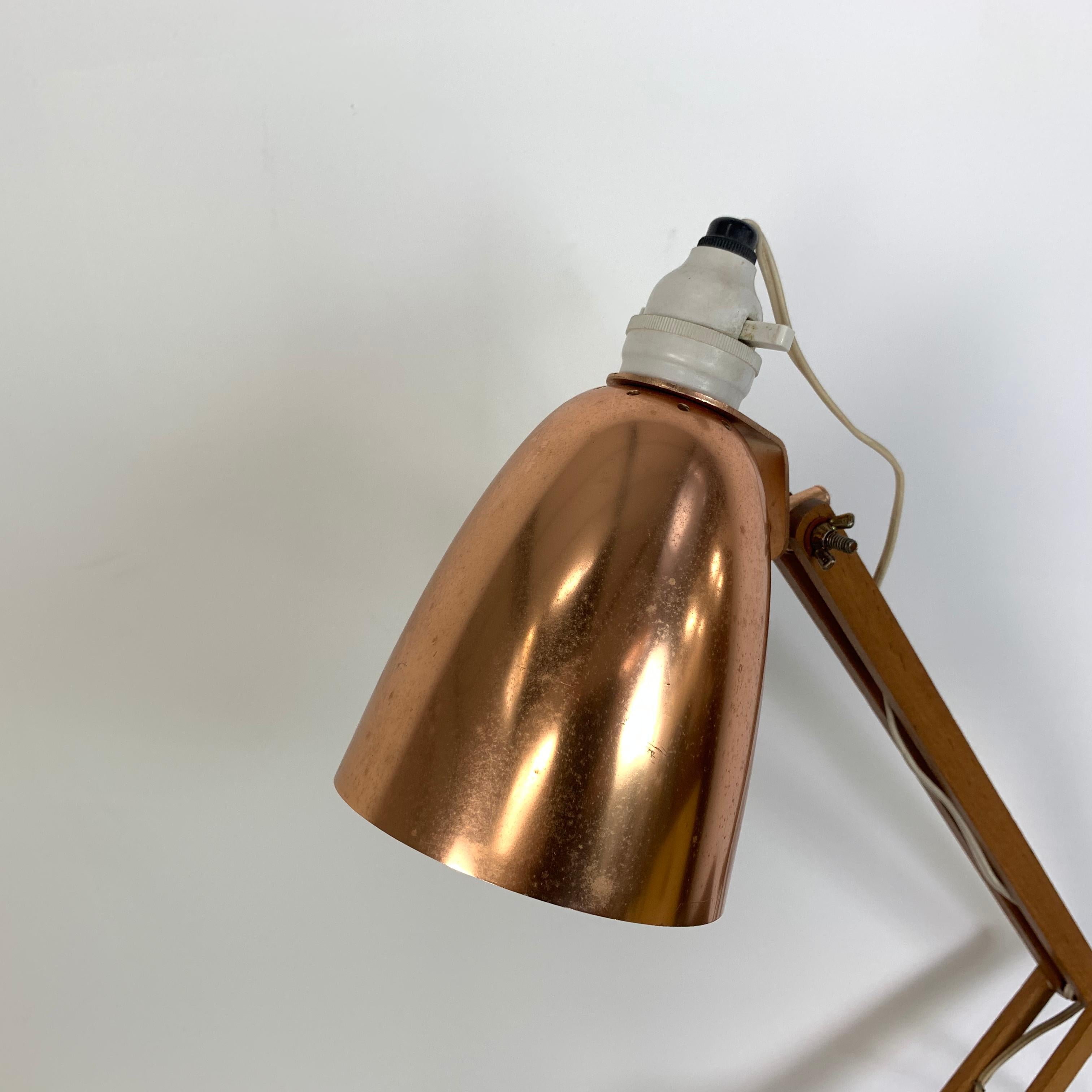 20th Century Vintage Midcentury Maclamp by Terence Conran Desk Lamp in Copper For Sale