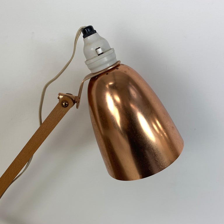 Vintage Midcentury Maclamp by Terence Conran Desk Lamp in Copper For Sale 1