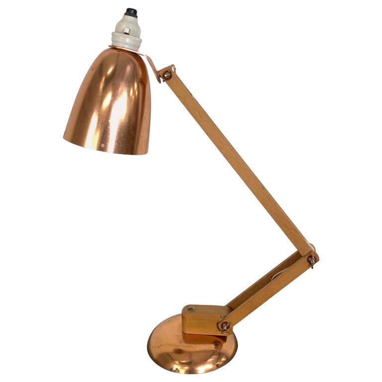 Vintage Midcentury Maclamp by Terence Conran Desk Lamp in Copper For Sale