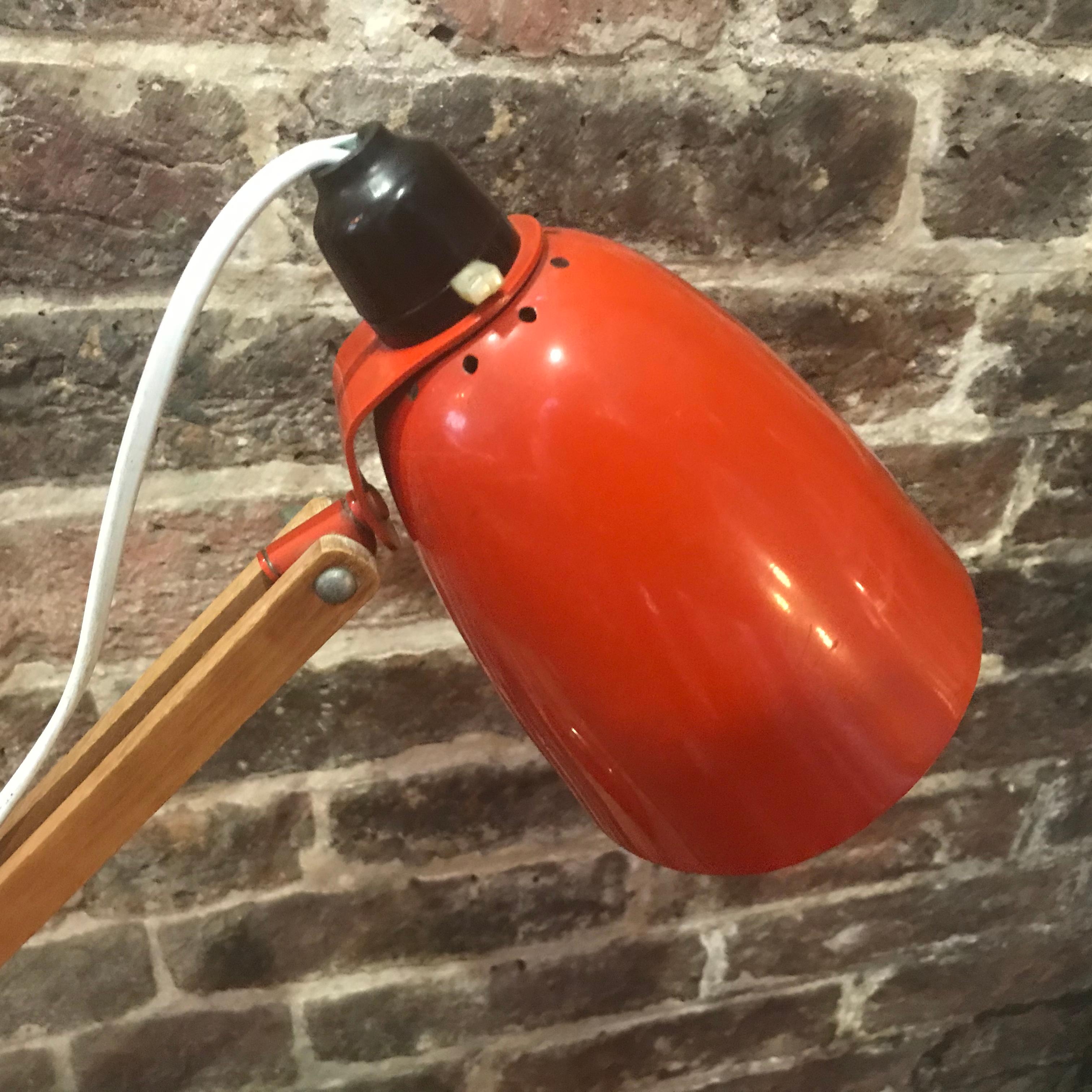 English Vintage Midcentury Maclamp by Terence Conran Desk Lamp in Orange For Sale