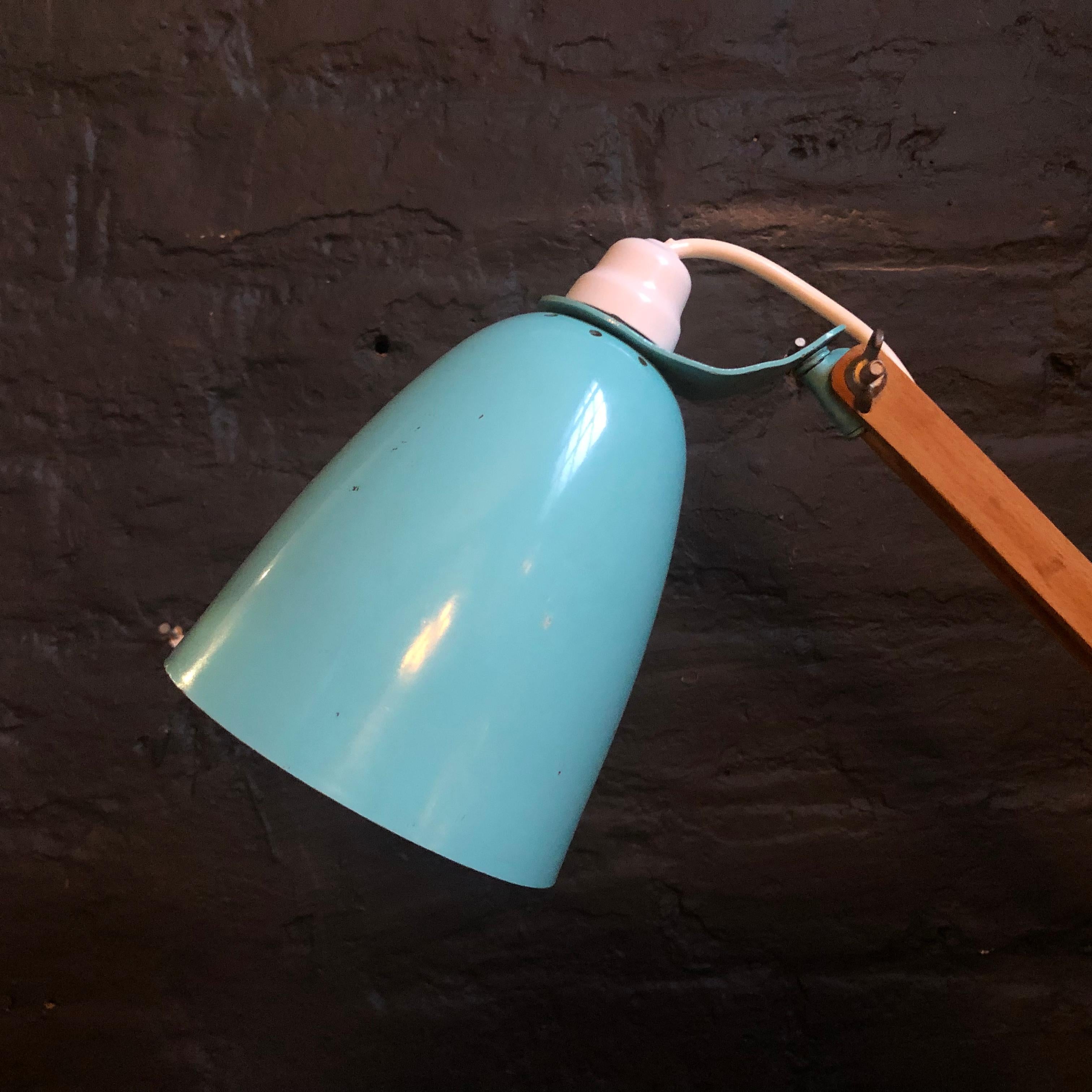 turquoise desk lamp