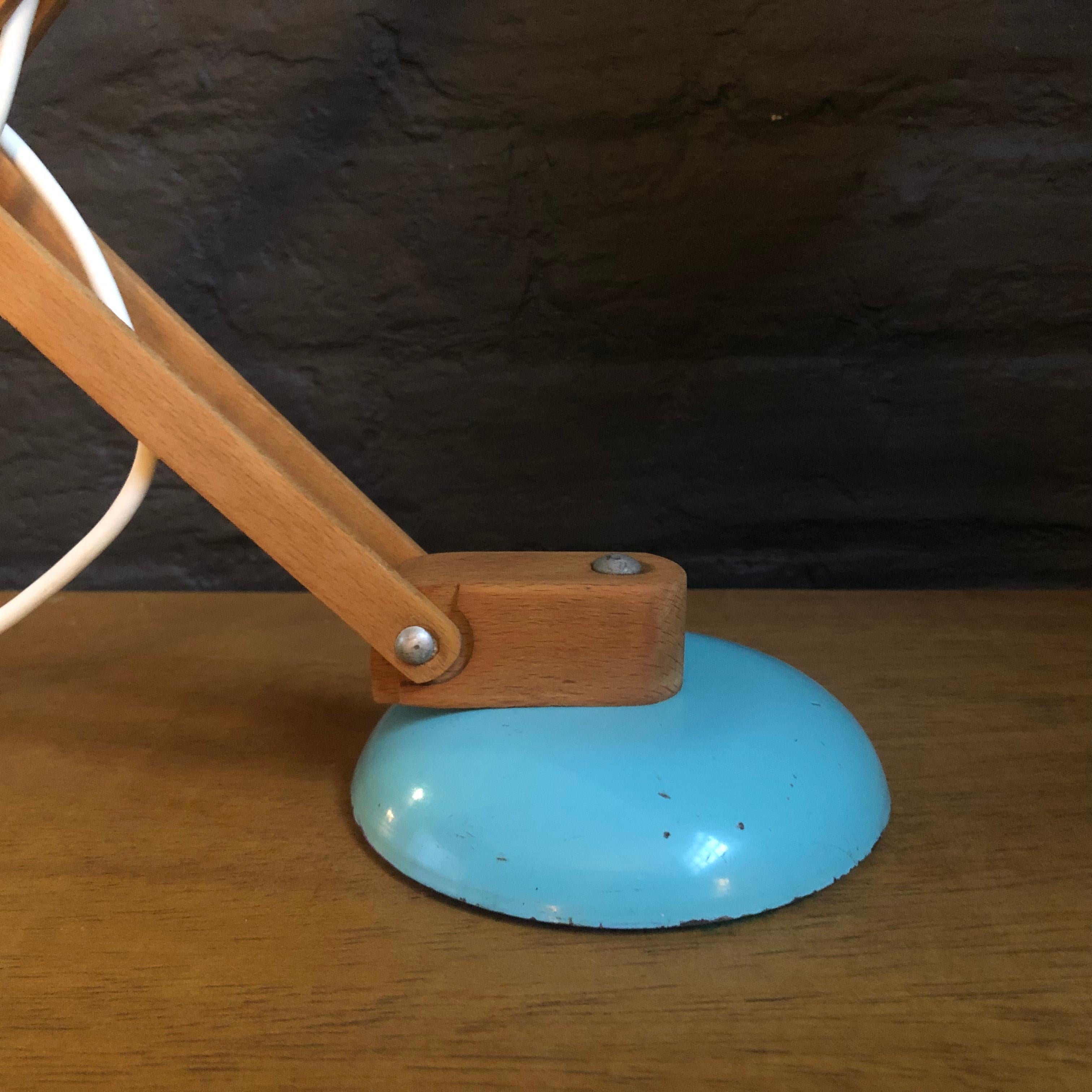 English Vintage Midcentury Maclamp by Terence Conran Desk Lamp in Turquoise