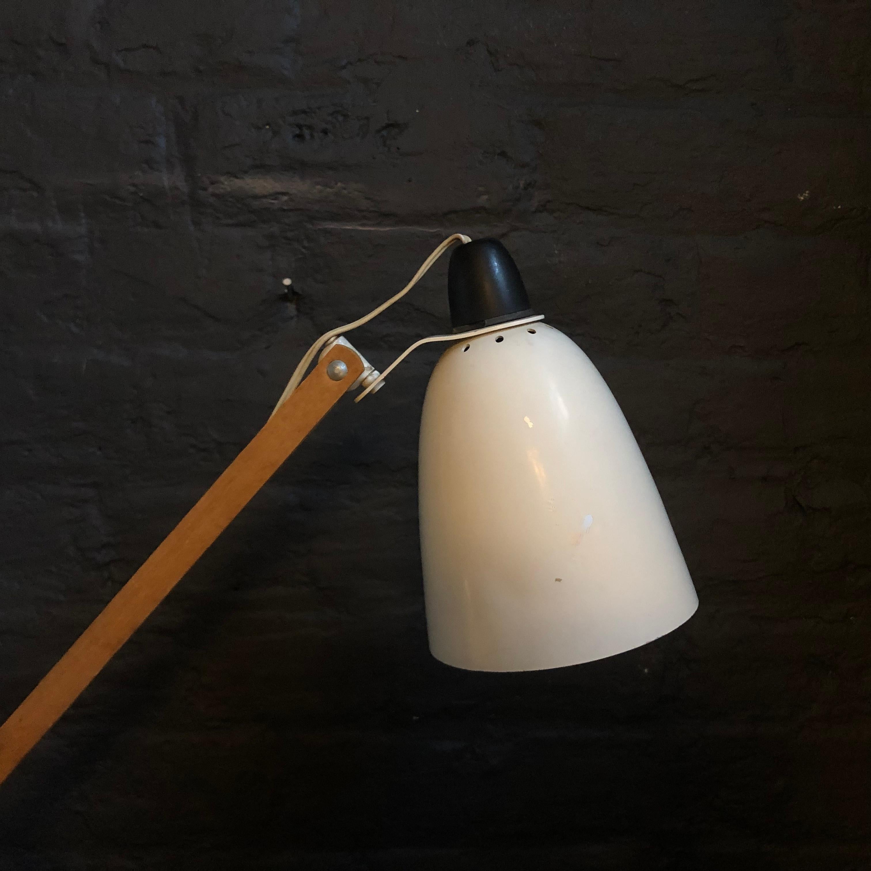 English Vintage Midcentury Maclamp by Terence Conran Desk Lamp in White