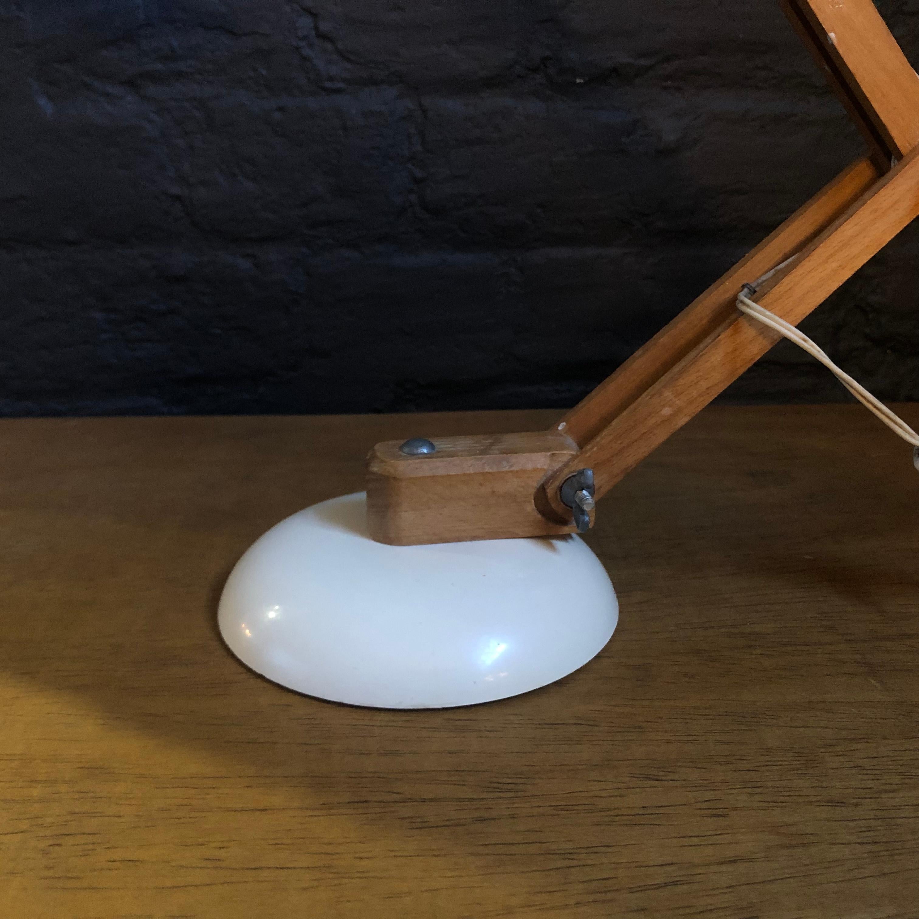 Vintage Midcentury Maclamp by Terence Conran Desk Lamp in White In Good Condition In Lewes, East Sussex