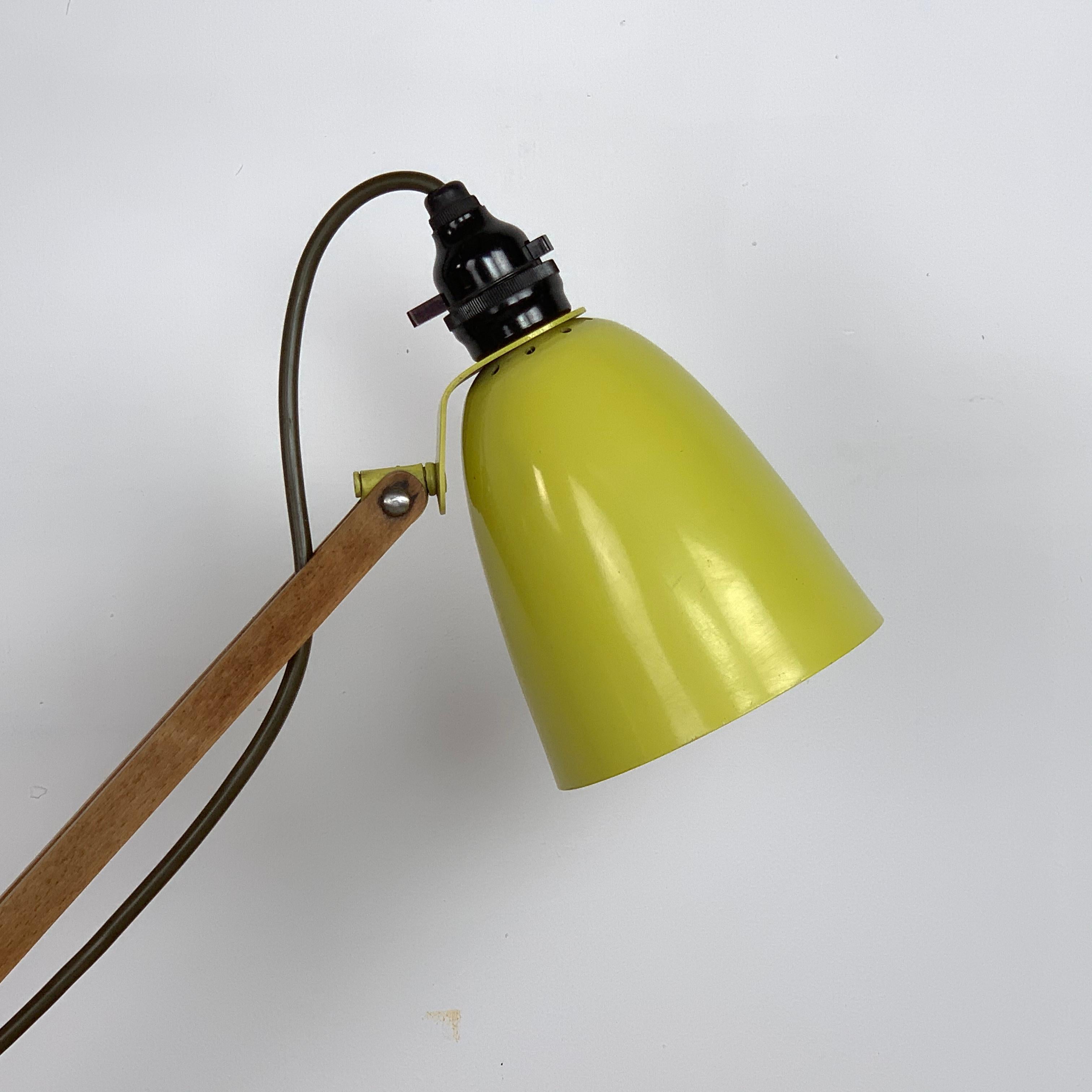 yellow desk lamp