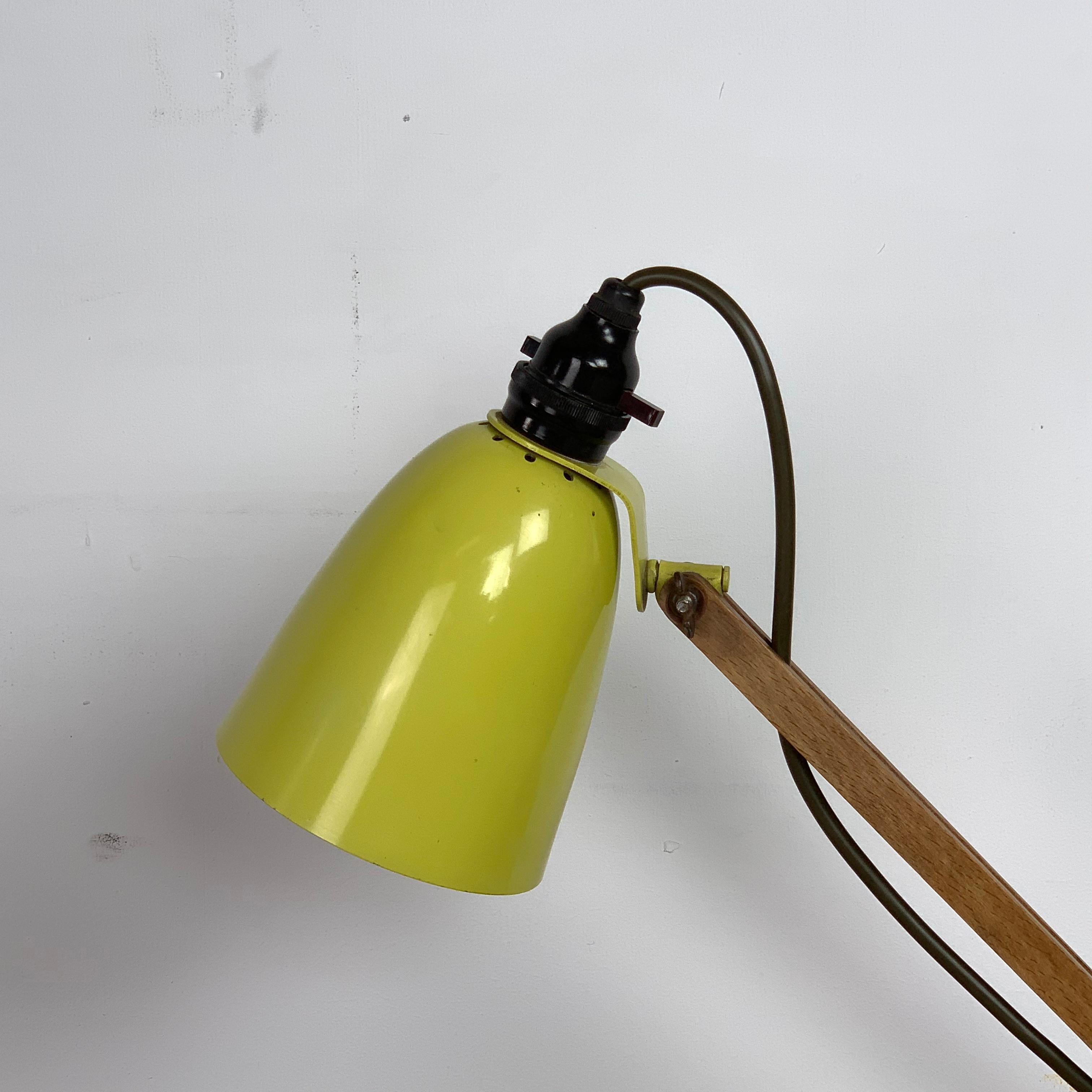 English Vintage Midcentury Maclamp by Terence Conran Desk Lamp in Yellow For Sale