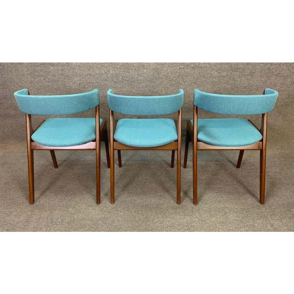 Danish Vintage Midcentury Mahogany Dining Chairs in the Manner of Kai Kristiansen For Sale
